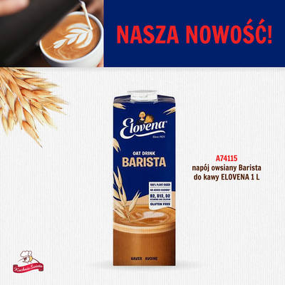 NOWOŚĆ NAPÓJ owsiany Barista 05.2025 reklama FB